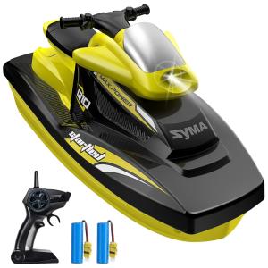 SYMA Jetsky de Controle Remoto para Adultos com 2 Baterias Recarregáveis, Amarela