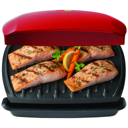 Churrasqueira Elétrica Grill Antiaderente serve 5 Porções, 110v, GEORGE FOREMAN GR2080R, Vermelho