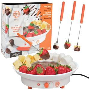 Panela de Fondue Elétrica com 4 garfos, 25W, Branca, 110v, MASTERCHEF 757, Branco