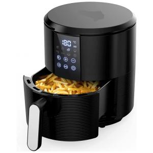 Fritadeira Elétrica AirFryer 3.5L com Painel Digital e 8 Predefinições, 110V, Preta
