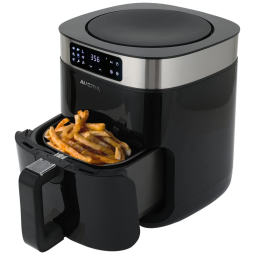 Fritadeira Elétrica AirFryer com 9 Funções 5.8L de Capacidade e Painel de Controle Digital, 1500W, 110v, AUCMA, Preto