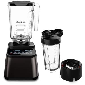 Liquidificador Profissional 2,6L com 100 Velocidades e Copo de 1L para Viagem, 110V 1800W, Blendtec, Preto