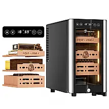 Humidor Elétrico LIHTUN 25L Preto Termoelétrico 150 Charutos Temperatura e Umidade Ajustável 240V