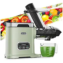 Espremedor de Frutas com Grande Capacidade, Alto Rendimento, 2 modos e Fácil de Limpar, 150W, Aeitto, Verde