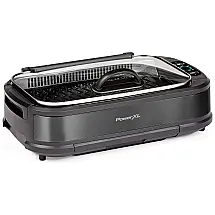 Grelha elétrica removível interna sem fumaça e placas para assar, superfícies antiaderentes para cozinhar, tampa de vidro, PRETO
