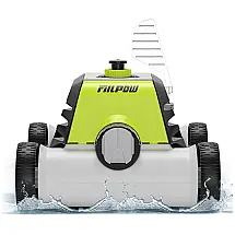 Aspirador Robô Automático Recarregável para Piscinas de até 74 m2 Bateria dura 90 Min, FIILPOW PR800, Verde