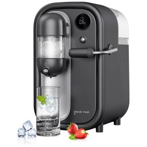 Máquina Para Gaseificar Água 1,6L Compatível com Carbonator de CO2 60L, GLACIER FRESH, Cinza
