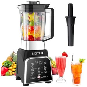 Liquidificador de Bancada 2 L com 6 Lâminas de Aço Inoxidável, 110V 2000W, KOTLIE, Preto