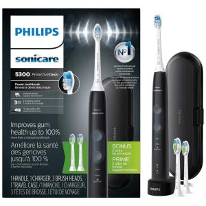 ProtectiveClean Escova de Dentes Elétrica, recarregável, 1 unidade, preta, PHILIPS SONICARE HX6423, 34, Preto