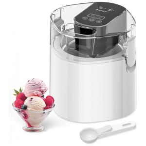 Máquina de Sorvete Vilupvie 1,42 litros, Branco e Preto, Tigela Isolante, Display LCD, Temporizador, SU502