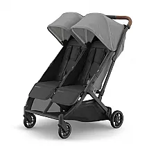 Carrinho Duplo UPPAbaby Minu Duo Cinza Carvão Lado a Lado Compacto do Nascimento a 22 kg Design Premium