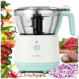 Processador de Alimentos Elétrico Enleber Branco e verde 1L 200W 110V