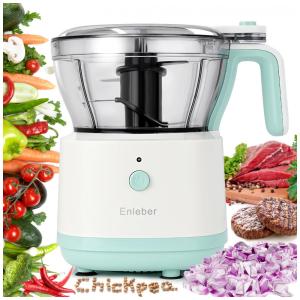 Processador de Alimentos Elétrico Enleber Branco e verde 1L 200W 110V