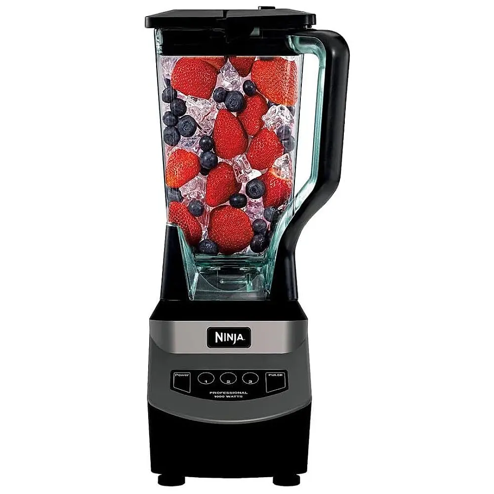 Liquidificador de Bancada 2L, Aço Inoxidável, 1000W, NJ601, 110v, NINJA NJ601, Preto