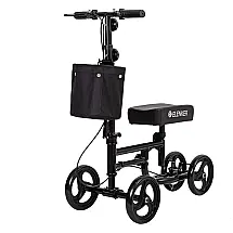 Scooter de joelho econômico, andador de joelho direcionável, patinete de joelho dobrável para lesões nos pés Melhores muletas azul