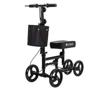 Scooter de joelho econômico, andador de joelho direcionável, patinete de joelho dobrável para lesões nos pés Melhores muletas azul