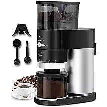 Moedor de Café Elétrico Ajustável com 40 Configurações de Moagem, 110V 150W, ENZOO, Preto