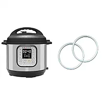 Panela de Pressão Elétrica 7 em 1, 8L com 14 Predefinições e Painel de LED, 110V 1200W, Instant Pot, Prata