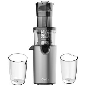 Centrifuga de Frutas com Calha de Alimentação Grande de 7 cm e Alto Rendimento, 110V 200W, Qvin, Cinza