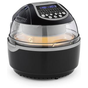 Fritadeira Elétrica AirFryer 9.6L com Painel Digital e Cesto Antiaderente, 1400W, 110v, KLARSTEIN US 10032747, Preto
