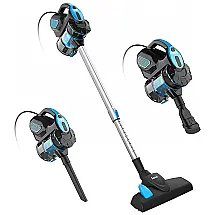 Aspirador de Pó com Fio 6 em 1 com Motor Potente de 600W 18000 Pa, 110V, INSE, Azul Cobalto