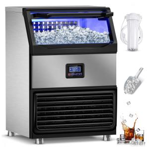 Máquina de Gelo Profissional, Produz 158 kg em 24H com Armazenamento de 34 kg, Autolimpeza e Acessórios Inclusos, 110V 750W, RAPSUAR