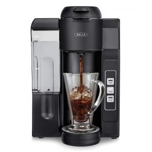 Cafeteira Elétrica Expresso Manual 1.2L com Bandeja de Gotejamento Ajustável, 110v, BELLA 17244, Preto