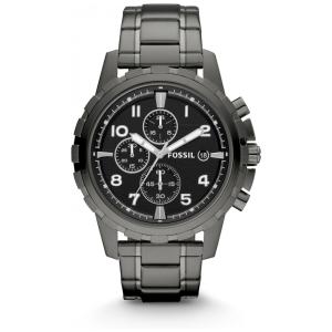 Relógio Masculino de Quartzo com Cronógrafo de Aço Inoxidável, FOSSIL FS4721IE, Preto