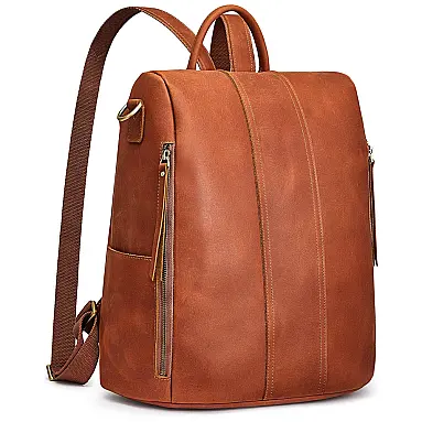 Mochila Feminina de Couro Retrô