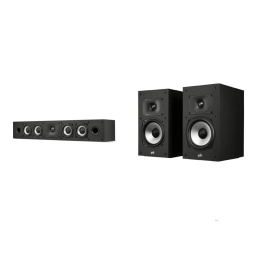 Sistema de caixas Polk Audio Monitor XT20 e XT35 3.0 canais preto para home theater