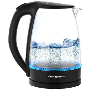 Chaleira Elétrica 1.7L, Aço Inoxidável, 1850W, 110v, KITCHEN HERO, Preto