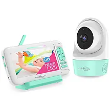 Babá Eletrônica Monitor com Câmera de 12cm HD 720p e APP Wi Fi, Visao Noturna Automática, Alcance de 274M, JLB7TECH 875, Branco