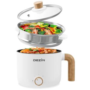 Panela Elétrica Multifuncional 1,5 Litros com Revestimento Antiaderente, Dezin, Branca