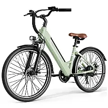 Bicicleta Elétrica Jasion YC1 ST Verde 1200W Motor Brushless Bateria 360Wh Removível Pneus 26" 7 Marchas Suspensão Dianteira 110V