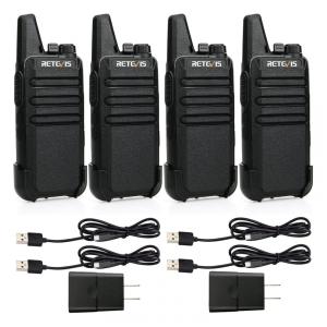 Rádio Comunicador Walkie Talkie Retevis RT22 Recarregável Longo Alcance, Portáteis, Tipo C, Mãos Livres, para Adultos, Cruzeiro