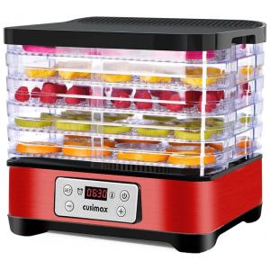 CUSIMAX Máquina Desidratadora de Alimentos com 5 Bandejas, Painel Digital de Controle, 300W, 110V