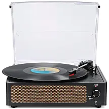 Toca Discos sem Fio com Alto Falantes e USB Mala Portátil, WOCKODER KD 3011BL, Azul