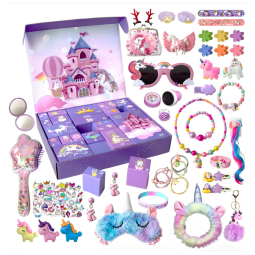 Calendário do Advento 2025 para Crianças - Unicórnio, Presentes Diários de Natal, Surpresas para Meninas, Sonroi