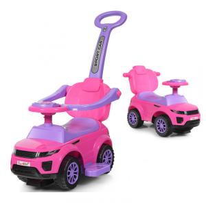 Carrinho de Passeio Infantil com Alça de Proteção Removível e Luzes Sonoras para Crianças de 1 a 3 Anos, HONEY JOY, Rosa