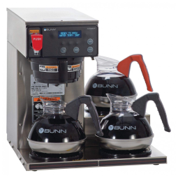 Cafeteira Automática Comercial 12 Xícaras com 3 Aquecedores, Jarras Não Inclusas, 110V 600W, BUNN Axiom 15-3, Preta