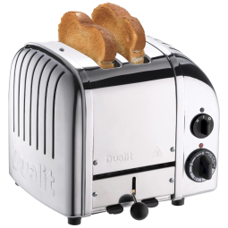 Torradeira Elétrica 2 Fatias com 3 Níveis de Tostagem, 110v, DUALIT 20293, Prateado