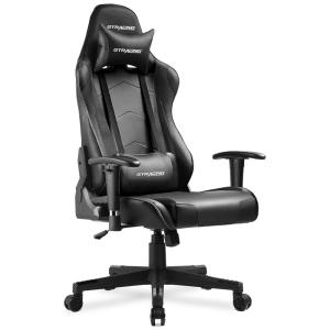 GTRACING Cadeira Gamer Ergonômica Reclinável e Giratória com Apoio Lombar e Cabeça, Preta e Verde