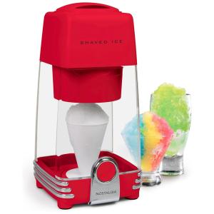 Máquina de Raspadinha Retro Inclui 1 Copo Reutilizável e Molde de Gelo, 110V, Nostalgia, Vermelha