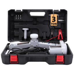 Macaco Elétrico Automotivo Hidráulico com Luz de LED, Suporta até 3 Toneladas, MAUTYKE, Cinza