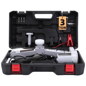 Macaco Elétrico Automotivo Hidráulico com Luz de LED, Suporta até 3 Toneladas, MAUTYKE, Cinza