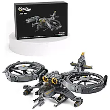 Kit de Construção Avião do Exército Militar Scorpion com 1099 Peças, Nifeliz, Cinza