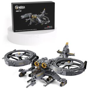 Kit de Construção Avião do Exército Militar Scorpion com 1099 Peças, Nifeliz, Cinza