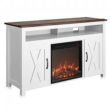 Rack TV Belleze 121x75cm Lareira