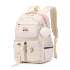 Mochila escolar MUSEVOS com múltiplos bolsos para meninas, estrutura ergonômica