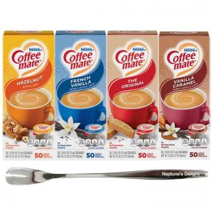 Creme para Café Sabor Baunilha Caramelo, Baunilha Francesa, Original e Avelã, 200 Unidades, Nestlé Coffe Mate